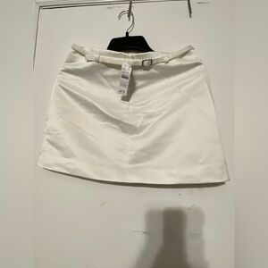 J. Crew Cream Mini Skirt with Belt